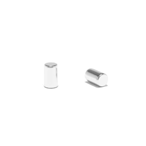 Round Circular Cylinder Rod Neodymium magnet with dimensions 3mm x 5mm, grade N42 , featuring a nickel-copper-nickel coating and an 0.32 KG pull force, commonly used in DIY, crafts, furniture design, fixings, kitchen design, sale display units, scale models, lock mechanisms, science experiments, computing and many more.