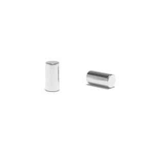 Round Circular Cylinder Rod Neodymium magnet with dimensions 4mm x 8mm, grade N42 , featuring a nickel-copper-nickel coating and an 0.65 KG pull force, commonly used in DIY, crafts, furniture design, fixings, kitchen design, sale display units, scale models, lock mechanisms, science experiments, computing and many more.