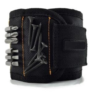 Magnetic wristband embedded with strong magnets that enable you to have all your screws and tools close at hand while you are working, commonly used for holding screws, nails, bolts, washers, drill bits. Perfect for home improvement, construction, carpentry, auto repair, sewing, and other DIY projects.
