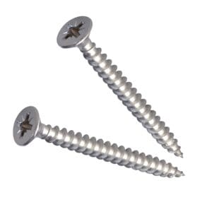 Steel Ponzidriv screws 4mm x 50mm (No. 8 x 2″) ideal for screwing into chipboard and most wooden surfaces.