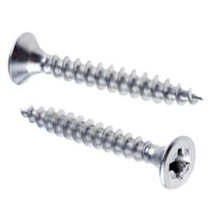 Steel Ponzidriv screws 4mm x 30mm (No. 8 x 1-1/4″) ideal for screwing into chipboard and most wooden surfaces.