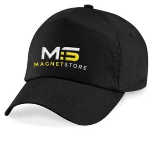 Magnet Store branded baseball cap widely worn by magnet fishing enthusiasts alike.