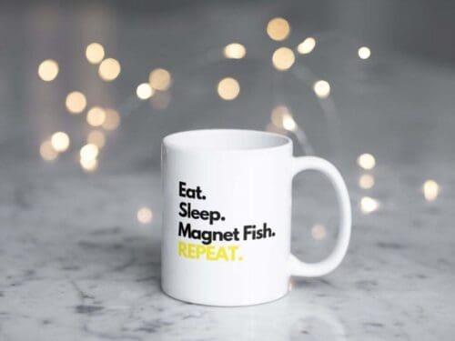 Novelty magnet fishing mugs perfect for magnet fishing enthusiasts alike.