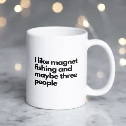 Novelty magnet fishing mugs perfect for magnet fishing enthusiasts alike.