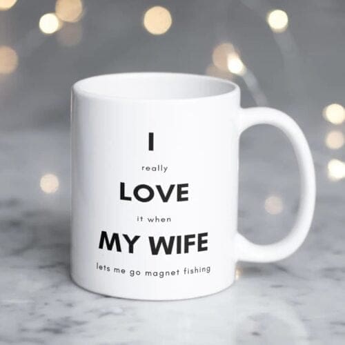 Novelty magnet fishing mugs perfect for magnet fishing enthusiasts alike.