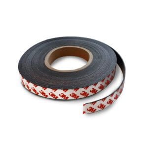 Magnetic tape has a powerful 3M adhesive strip on the opposite side to securely stick to any surface with the dimension of 20mm x 1.5mm, popularly used in crafts, home and DIY, display signs, automotive, engineering, product development, education, retail display, shelf labels and more.