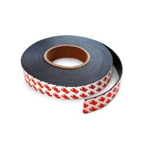 Magnetic tape has a powerful 3M adhesive strip on the opposite side to securely stick to any surface with the dimension of 30mm x 1.5mm, popularly used in crafts, home and DIY, display signs, automotive, engineering, product development, education, retail display, shelf labels and more.