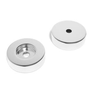 Round Circular Disc Neodymium magnet with counterbore hole for screwing and with dimensions 40mm x 12mm x (6.6mm Counterbore Hole), grade N52 , featuring a nickel-copper-nickel coating and an 40.3KG pull force. Ideal for embedding into various materials, they are widely used in DIY projects, crafts, cabinetry, furniture assembly, manufacturing, and innovative scientific experiments.