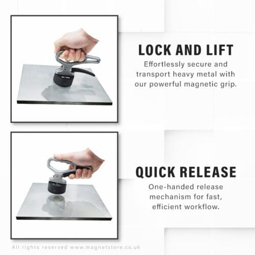 MaxGrip Handheld Magnetic Lifter, Boasting a 30KG weight capacity, this tool is perfect for manoeuvring steel and iron with precision and ease.