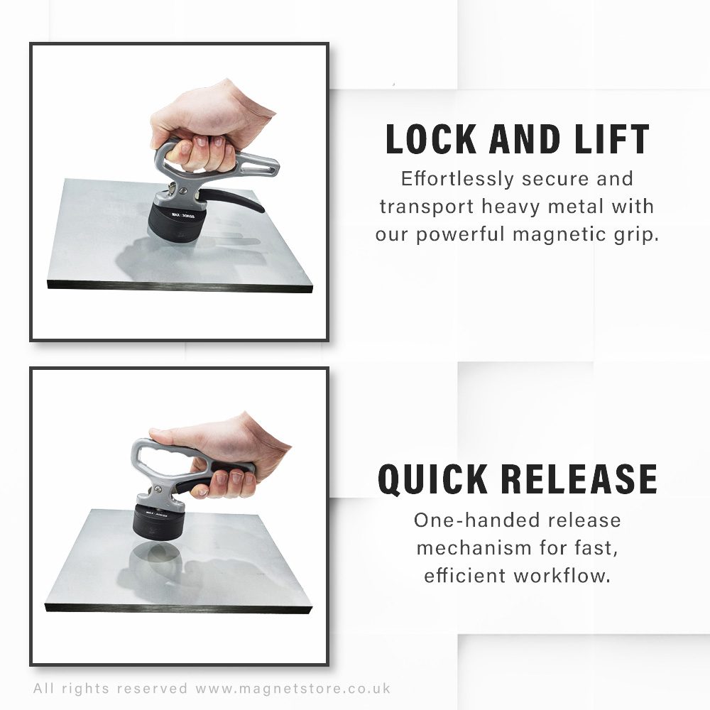 MaxGrip Handheld Magnetic Lifter, Boasting a 30KG weight capacity, this tool is perfect for manoeuvring steel and iron with precision and ease.