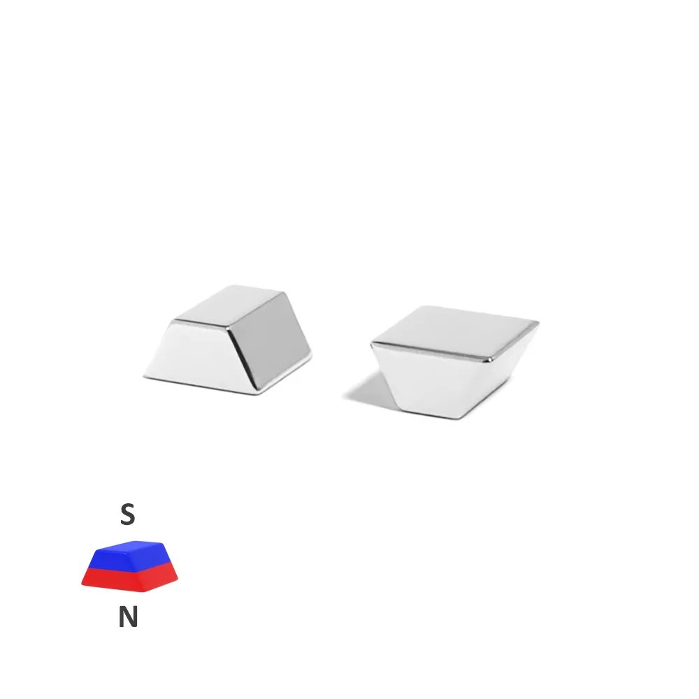 Triangular Pyramid Neodymium magnet with dimensions Base 10mm x Top 5.09mm South, grade N52 , featuring a nickel-copper-nickel coating and an 2.41KG pull force. These magnets deliver a sharply focused magnetic field at their tip, making them perfect for specialised applications across diverse sectors including education, healthcare, and industrial manufacturing. They are indispensable for academic experiments, high-precision biological testing, and the development of non-invasive medical therapies.