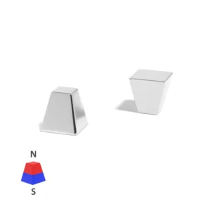 Triangular Pyramid Neodymium magnet with dimensions Base 10mm x Top 6mm x Thickness 10mm, grade N52 , featuring a nickel-copper-nickel coating and an 2.22KG pull force. These magnets deliver a sharply focused magnetic field at their tip, making them perfect for specialised applications across diverse sectors including education, healthcare, and industrial manufacturing. They are indispensable for academic experiments, high-precision biological testing, and the development of non-invasive medical therapies.