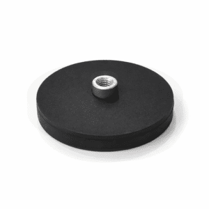 43mm x 6mm Rubber Coated Neodymium Disc Magnet with Screwed Bush (8KG Pull)