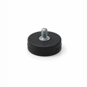 22mm x 6mm Rubber Coated Neodymium Disc Magnet with External Thread (4.5KG Pull)