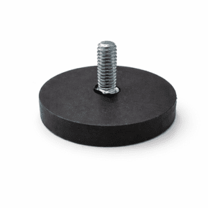 43mm x 6mm Rubber Coated Neodymium Disc Magnet with External Thread (8KG Pull)