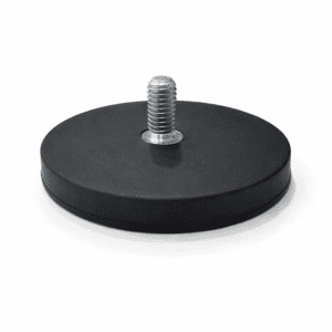 66mm x 8mm Rubber Coated Neodymium Disc Magnet with External Thread (20KG Pull)